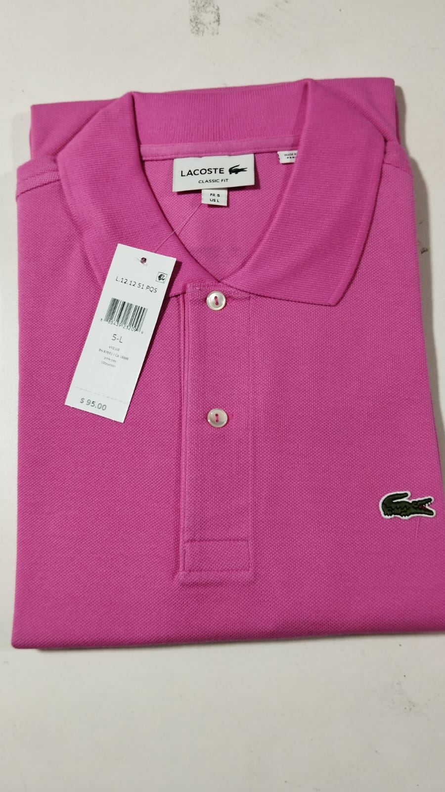 Camisero original Lacoste Rosa Fresa